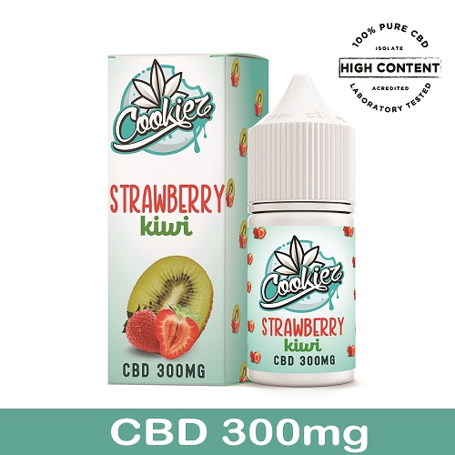 Cookiez CBD 300mg E-Liquid Strawberry & Kiwi 30ml